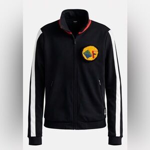 Fendi Black Knit Track Jacket FY0848 SJQ Made in Italy Size 50 (L)